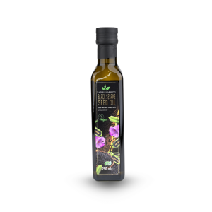 Bottle of black sesame seed oil