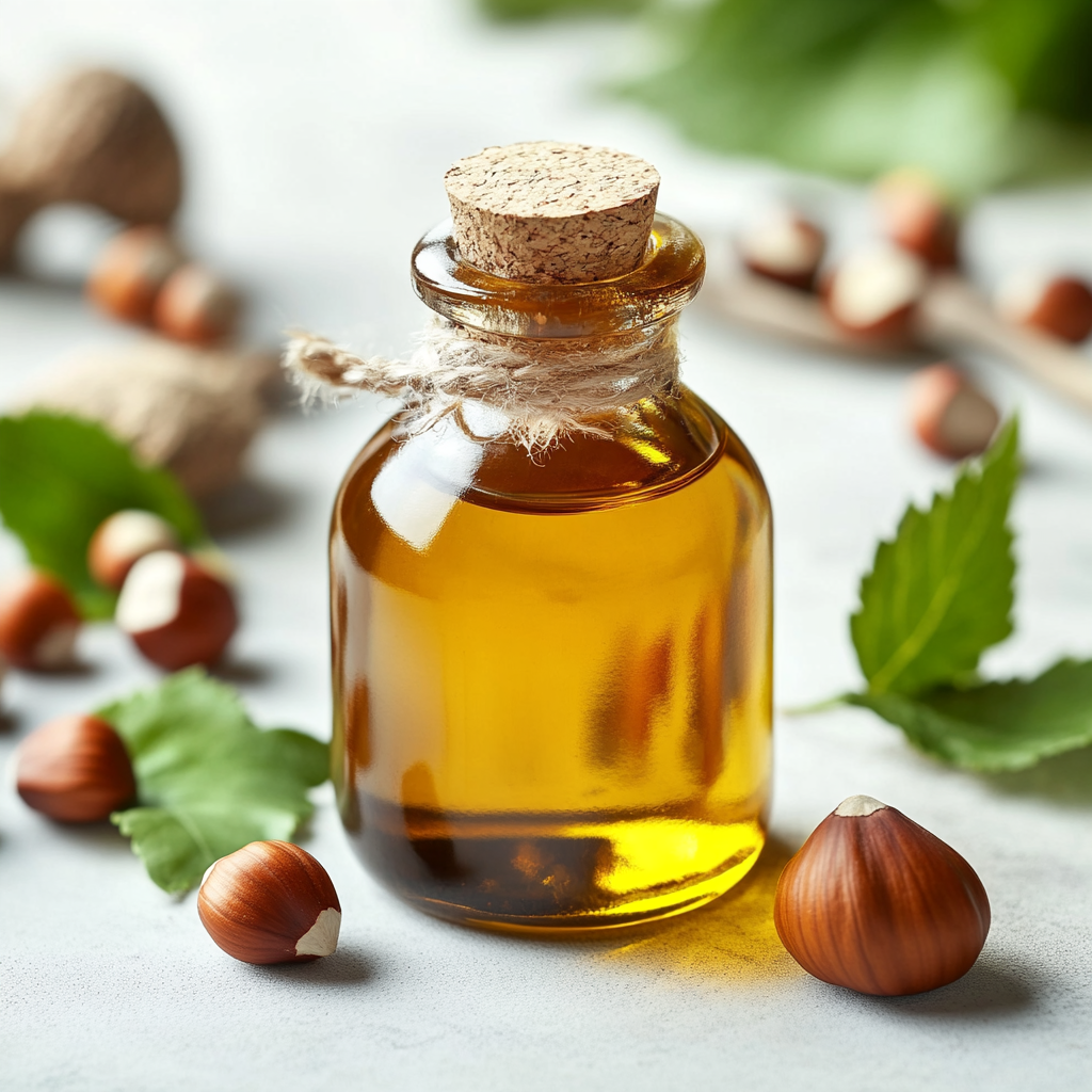 Bottle of Hazelnut oil