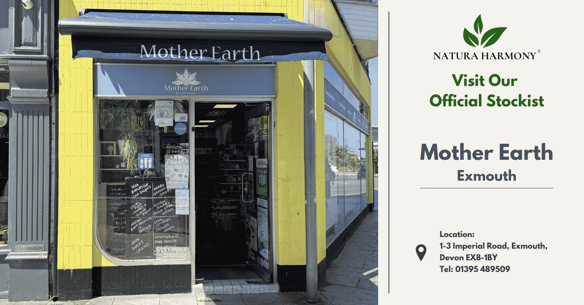 Mother Earth Health Foods shopfront in Exmouth